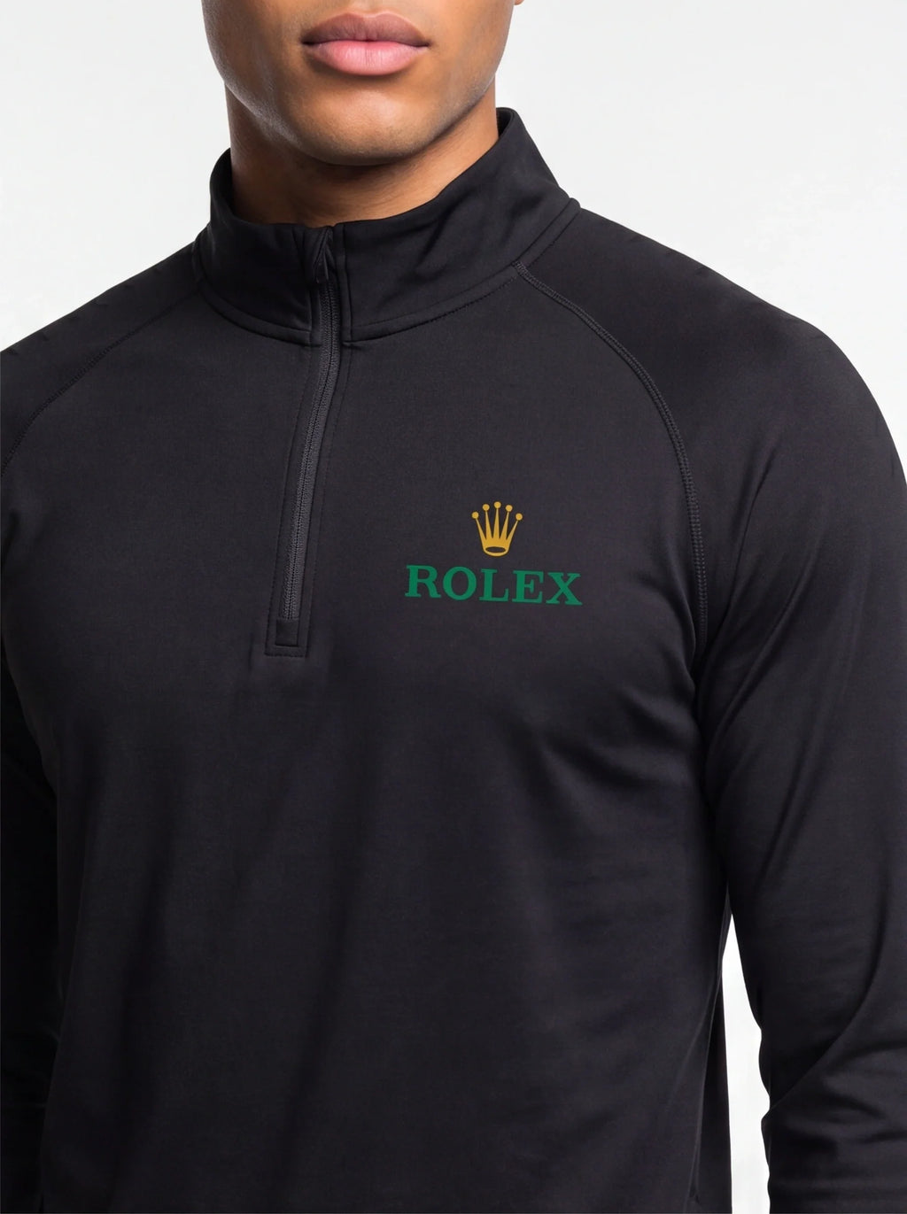 Men's Rolex Lightweight Quarter-Zip Athletic Shirt Long Sleeve Performance Wear