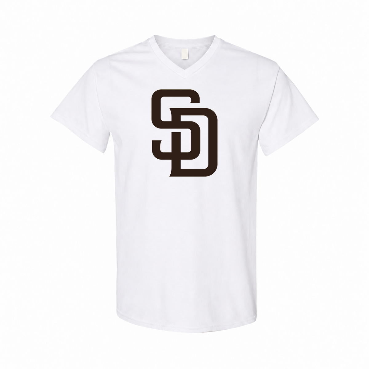 San Diego Padres men's cotton V-neck T-shirt — White