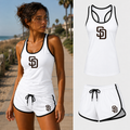 San Diego Padres women's tank top and shorts set in White