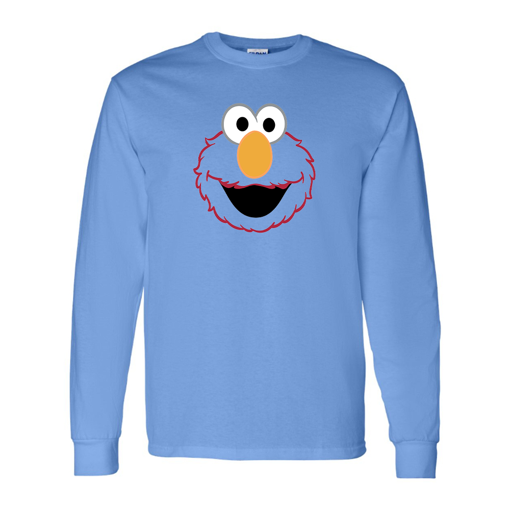 Men's Sesame Street Elmo Face Long sleeves T-Shirt