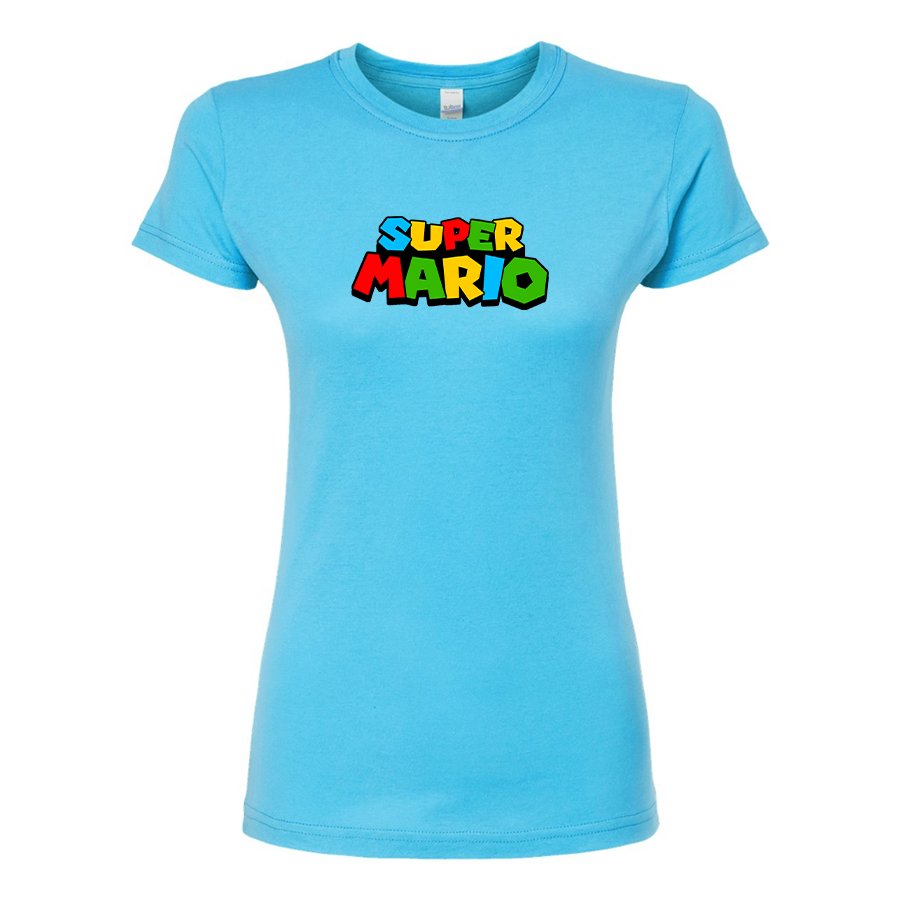 Women's Super Mario Round Neck T-Shirt