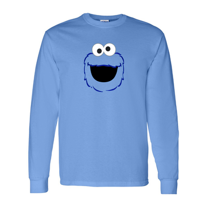 Youth  Sesame Street Cookie Monster face Long sleeves T-Shirt