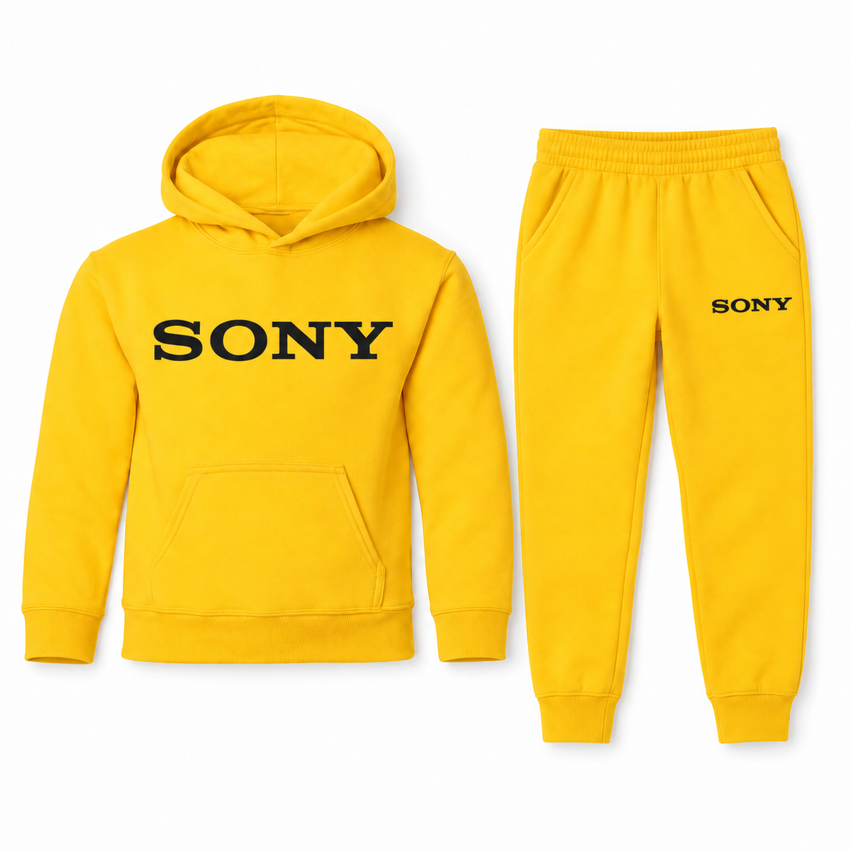 Sony youth hoodie and jogger set - Yellow