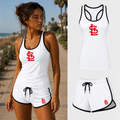 St. Louis Cardinals women's tank top and shorts set in White