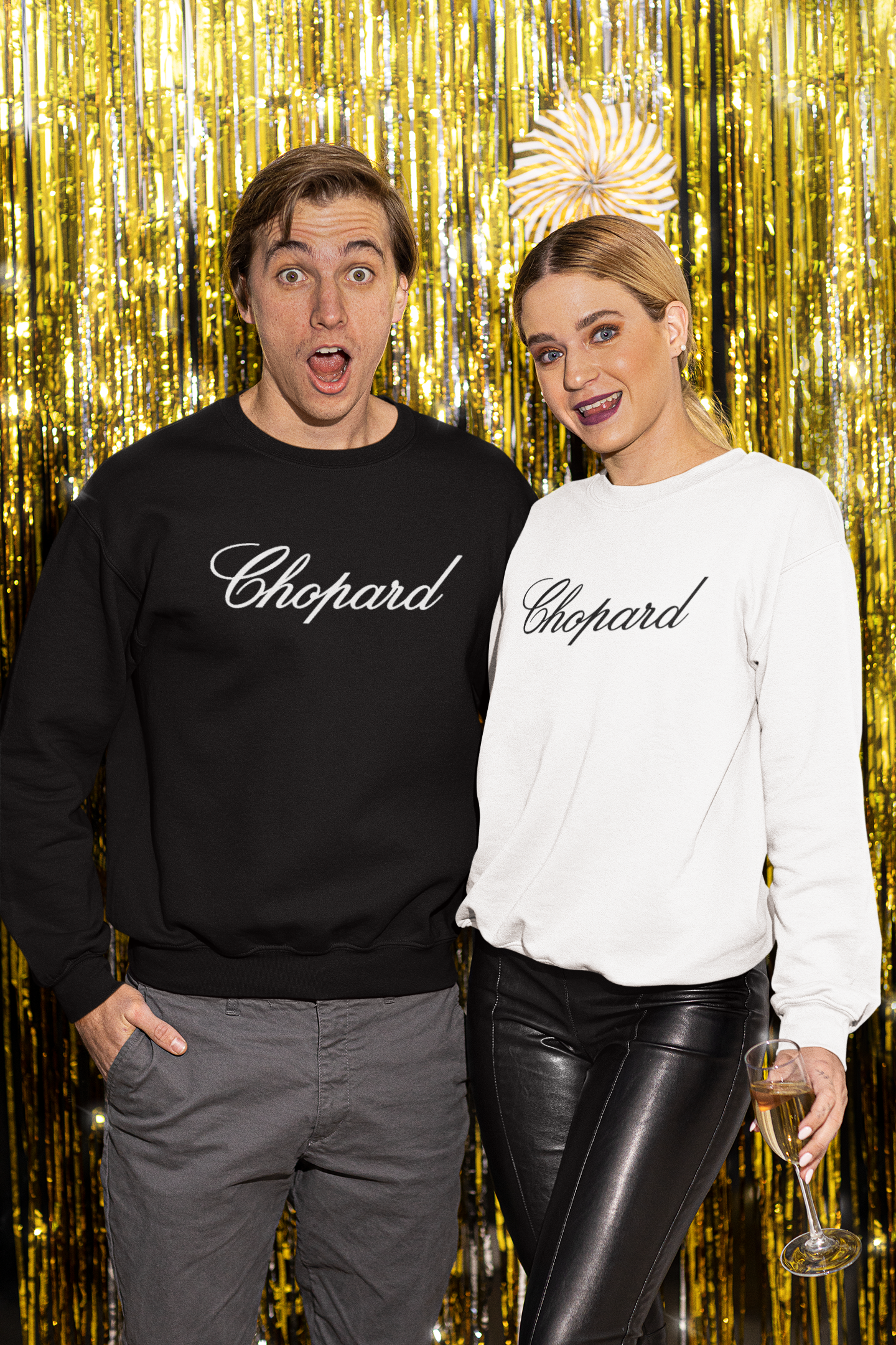 Men's Chopard  Crewneck Sweatshirt Joggers Set