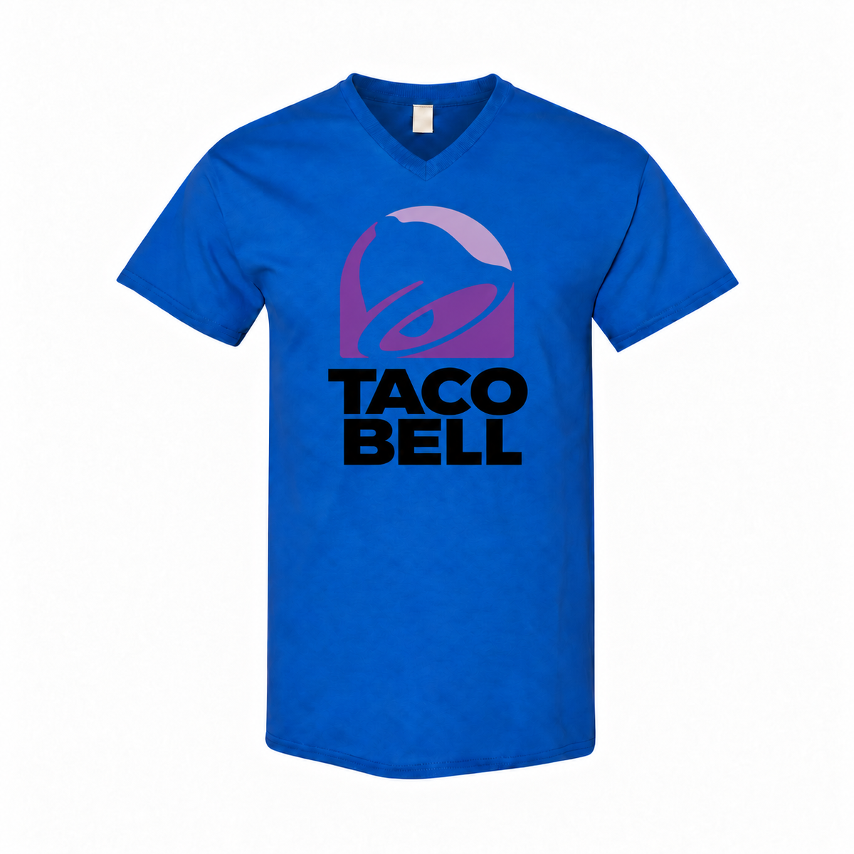 Men's Taco Bell Cotton V-Neck T-Shirt - Royal Blue