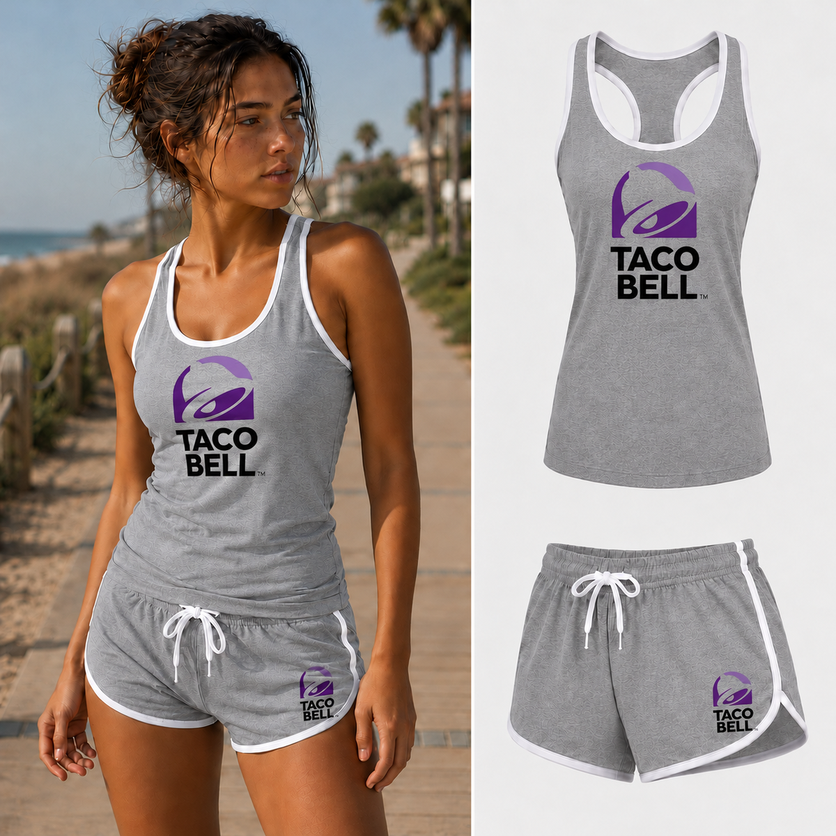 Women's taco bell set gray
