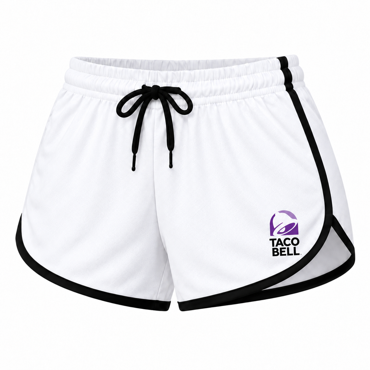 Women's taco bell shorts white