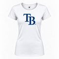 Women's Tampa Bay Rays Round Neck T-Shirt - White