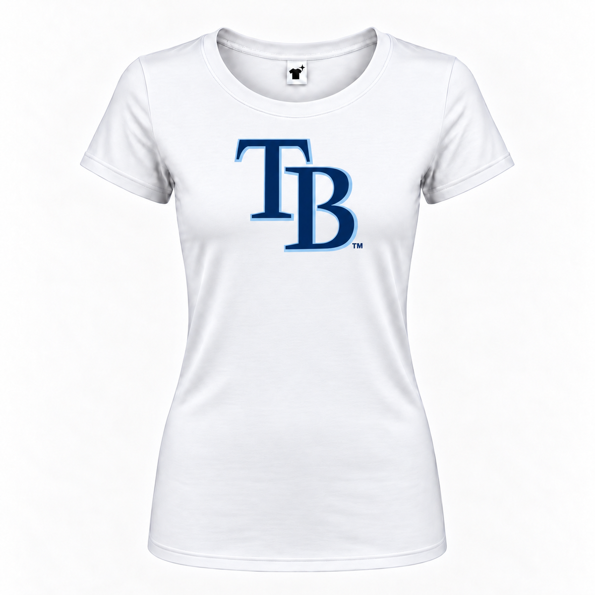 Women's Tampa Bay Rays Round Neck T-Shirt - White
