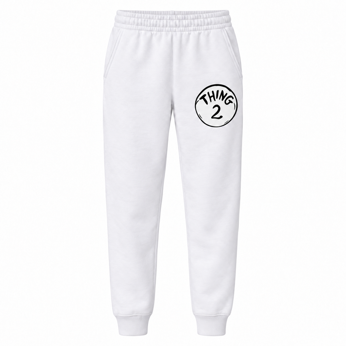 Thing 2 youth jogger sweatpants - White