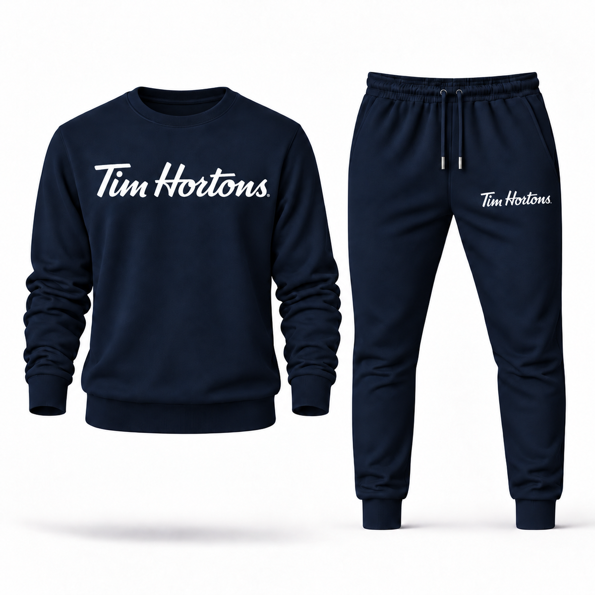 Tim Hortons Navy crewneck sweatshirt and joggers set