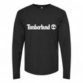 Men's Timberland-Logo-1536x864 Long sleeves Cotton Blend T-Shirt - Black