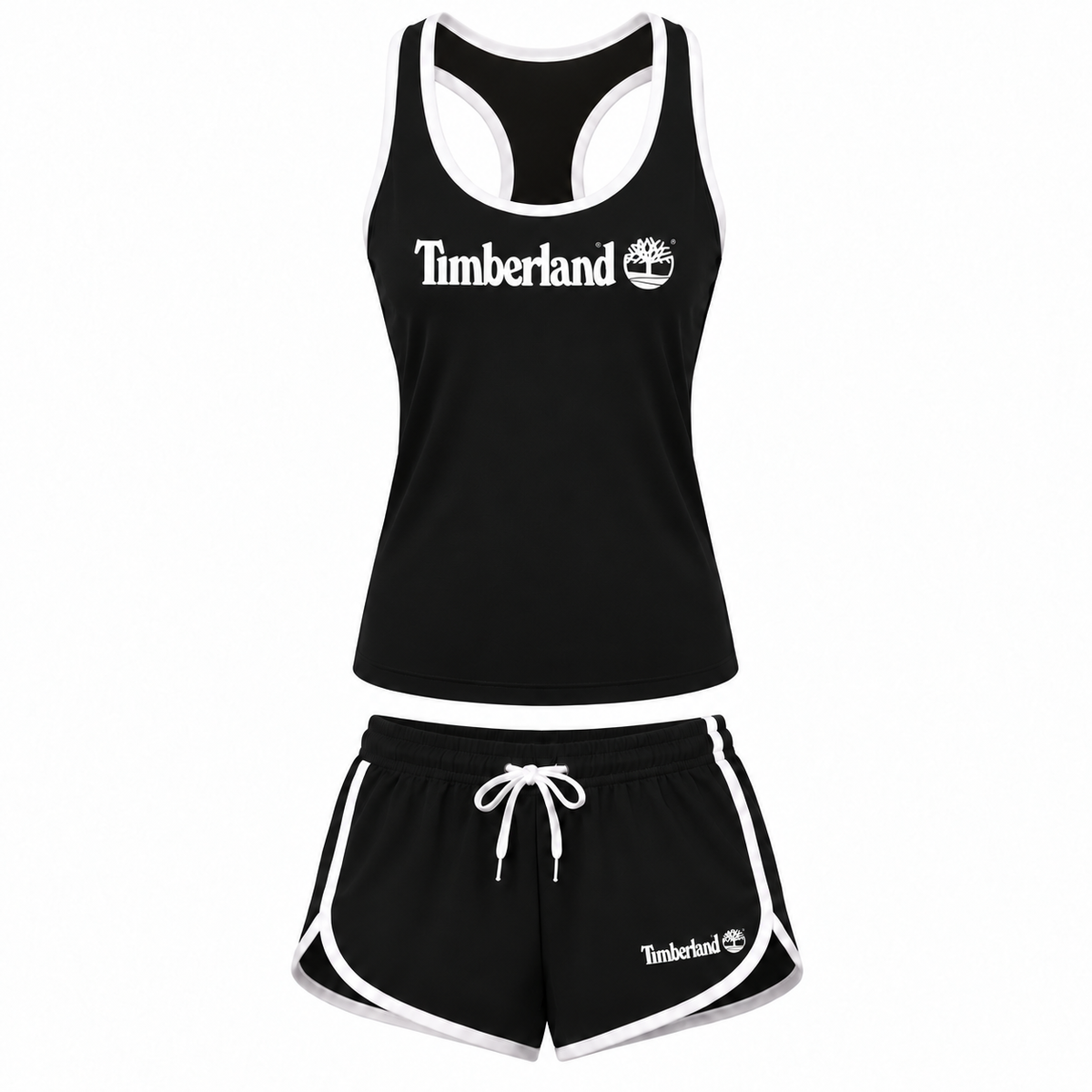 Women's Timberland Tank Top and Shorts Set, Black