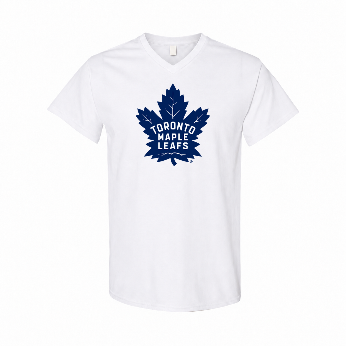 Toronto Maple Leafs men's cotton V-neck T-shirt — White