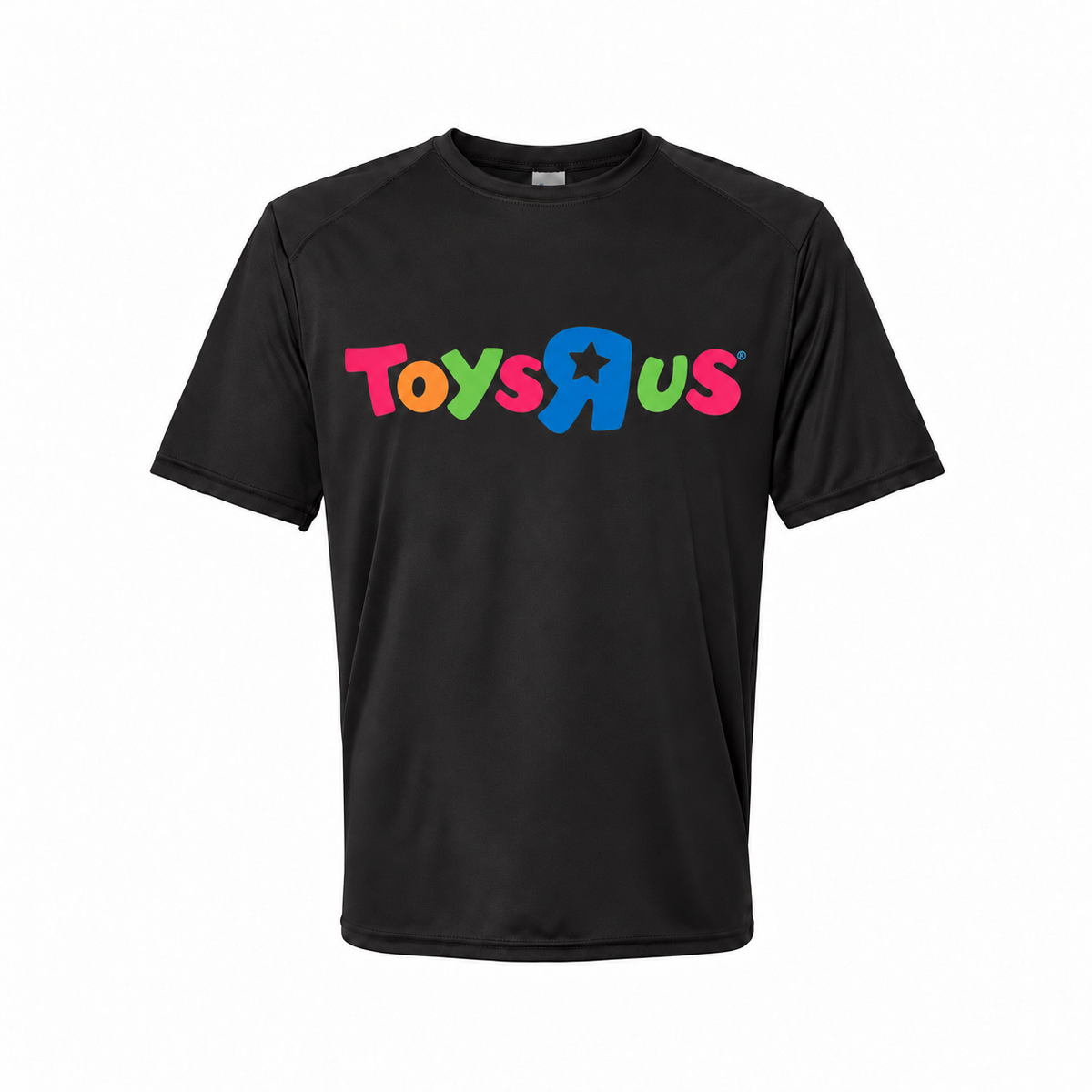Toys R Us youth polyester tee in Black with original artwork