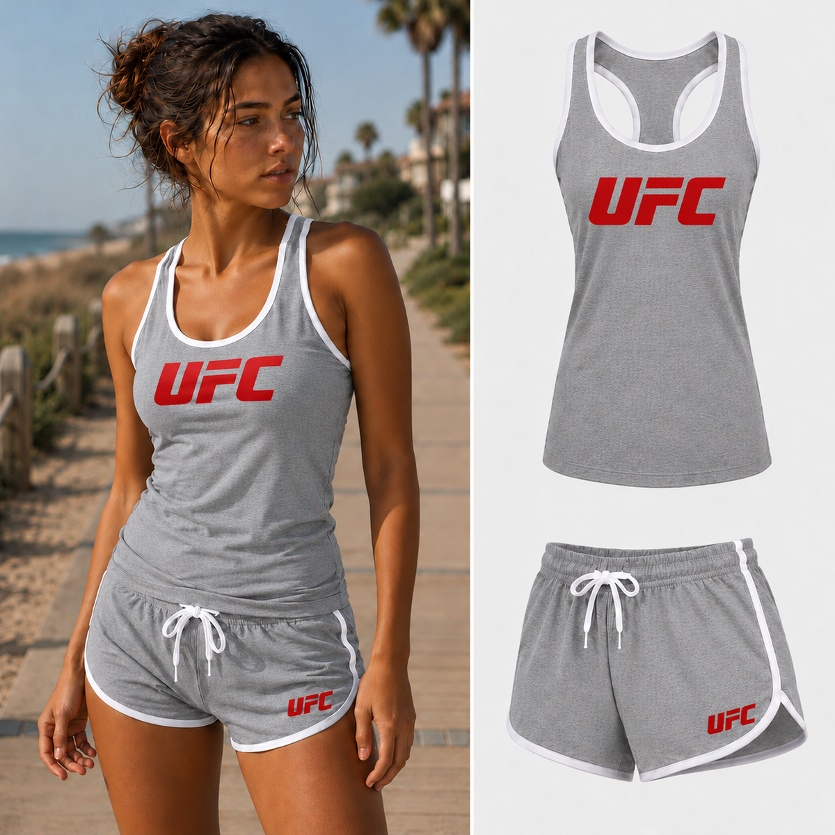 Women's ufc set gray