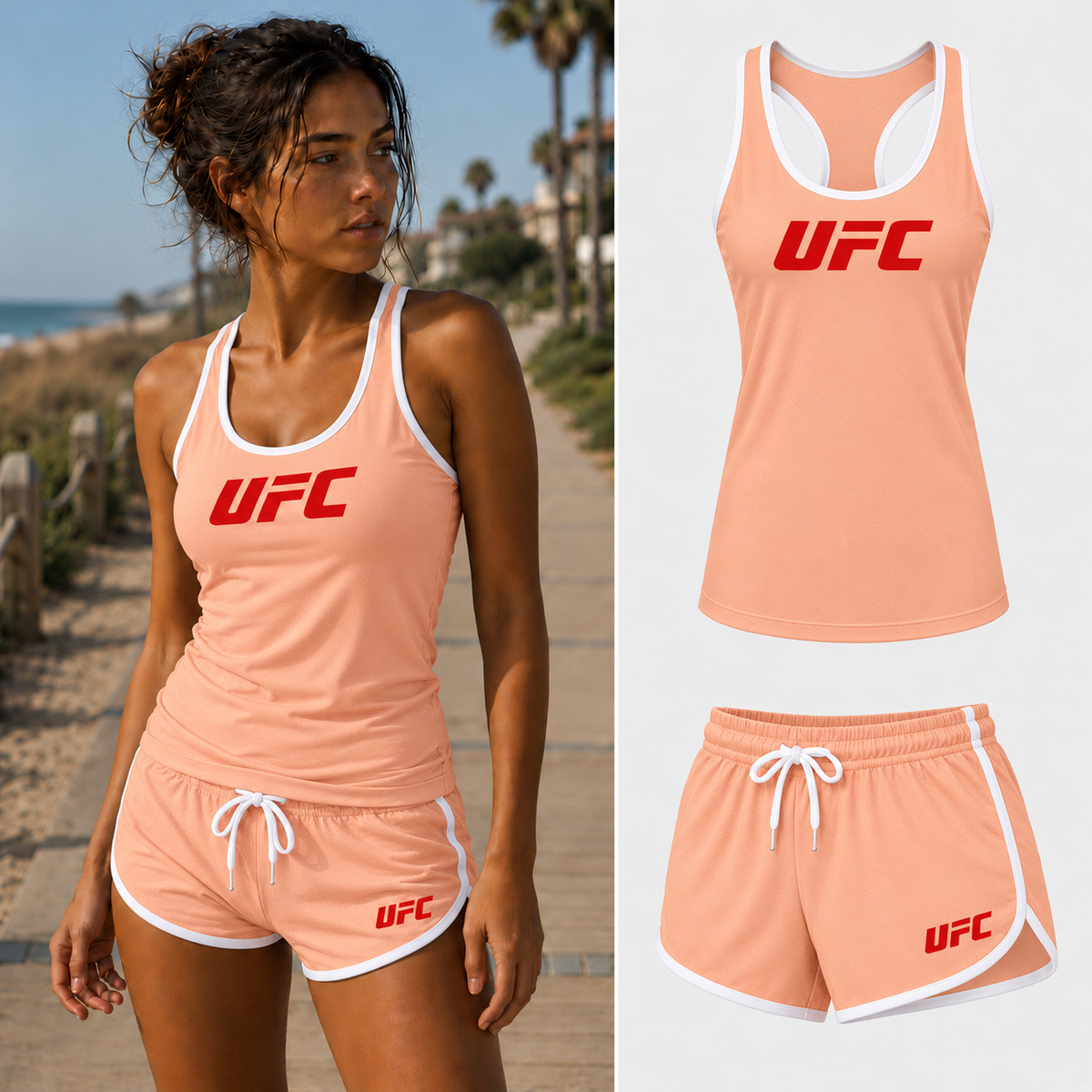 Women's ufc set peach