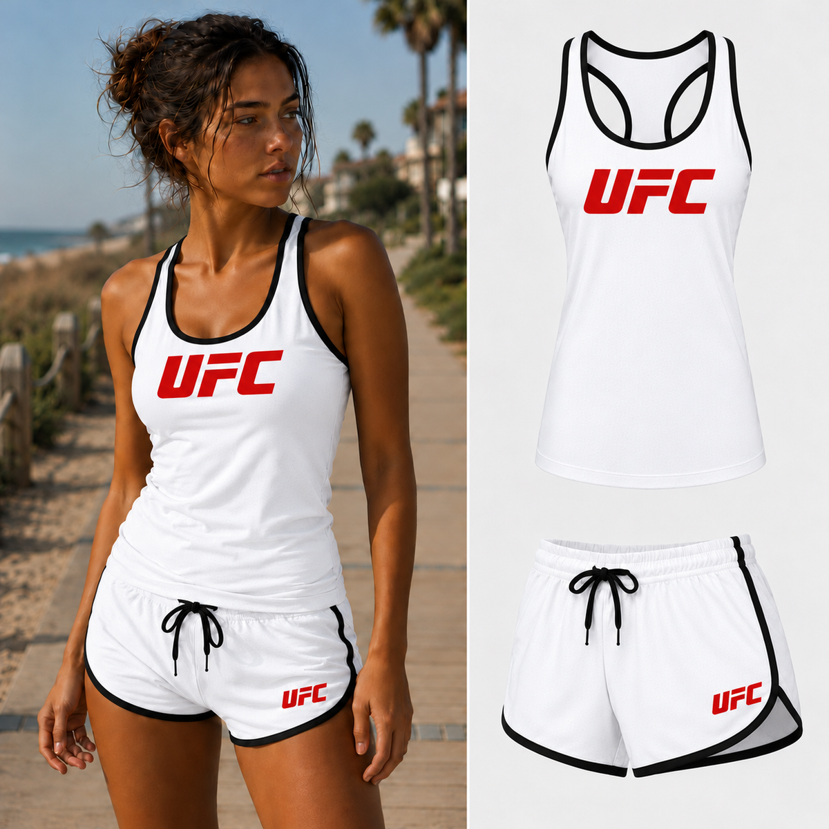 Women's ufc set white