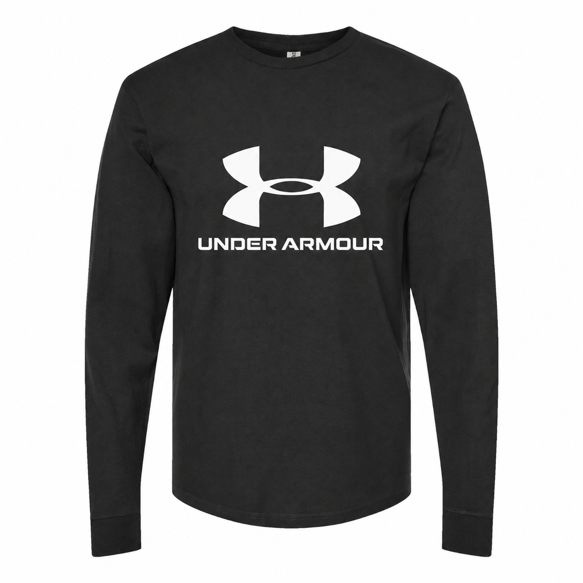 Men's Under-Armour-logo-1536x968 Long sleeves Cotton Blend T-Shirt - Black
