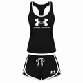 Women's Under Armour Tank Top and Shorts Set, Black