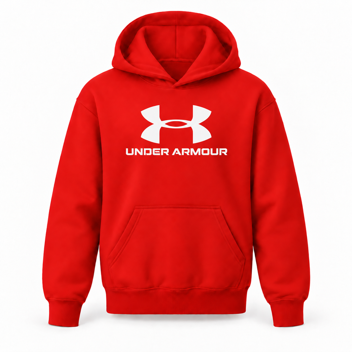 Under Armour youth pullover hoodie - Red with white logo and lettering