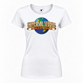 Women's Universal Studios Hollywood Round Neck T-Shirt, White