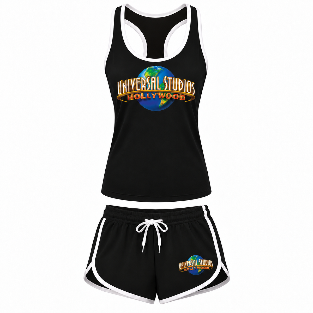 Women's Universal Studios Hollywood Tank Top and Shorts Set, Black
