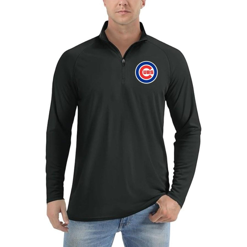 Men's Chicago Cubs Polyester Polo - Black