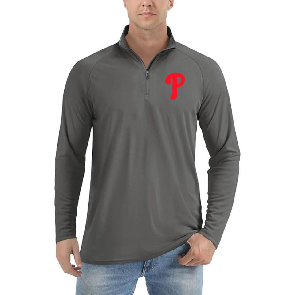 Men's Philadelphia Phillies Polyester Polo - Charcoal