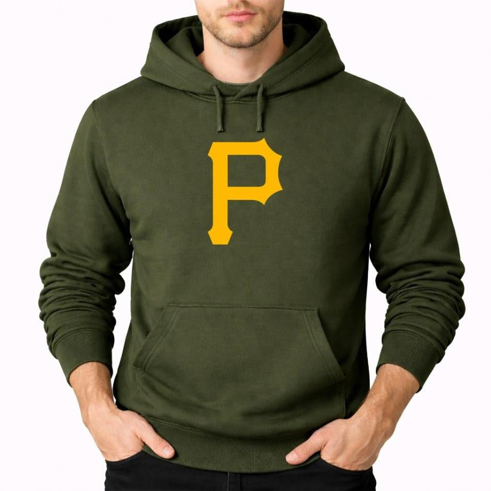 Men's Pittsburgh Pirates Pullover Hoodie - Army Green