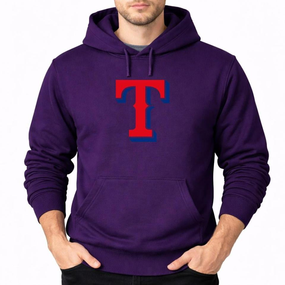 Men's Texas Rangers Pullover Hoodie - Purple