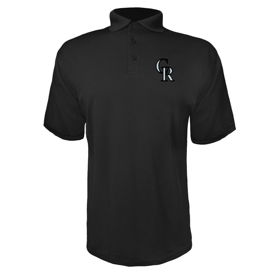 Men's Colorado Rockies Polyester Polo - White
