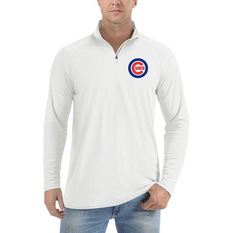 Men's Chicago Cubs Polyester Polo - Sky Blue