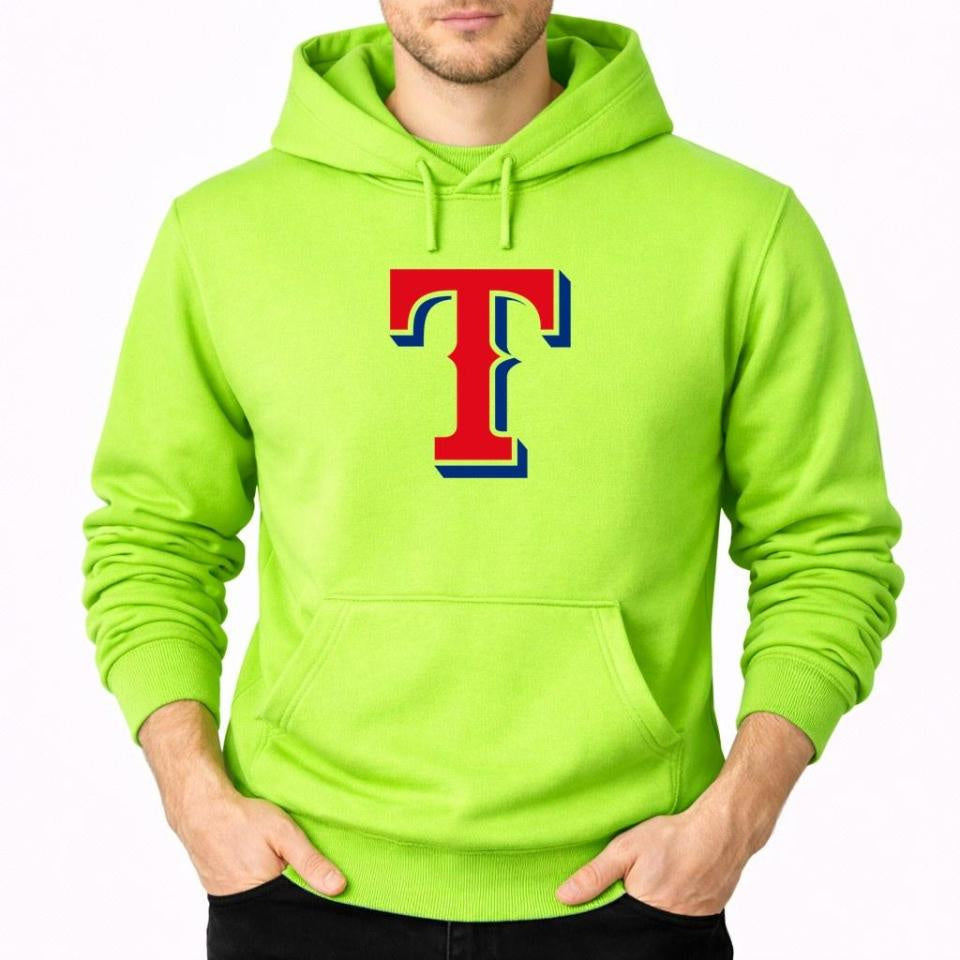 Men's Texas Rangers Pullover Hoodie - Lime Green