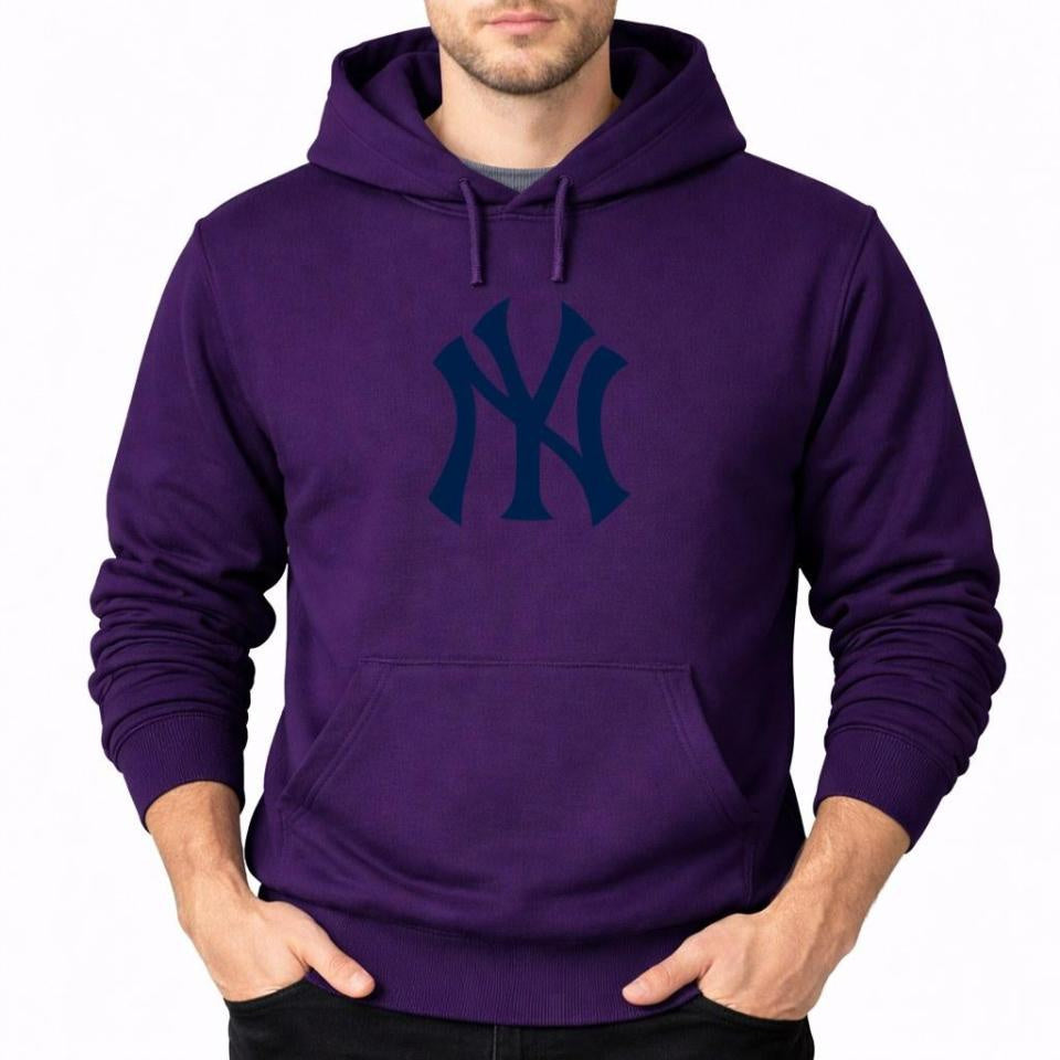 Men's New York Yankees Pullover Hoodie - Purple