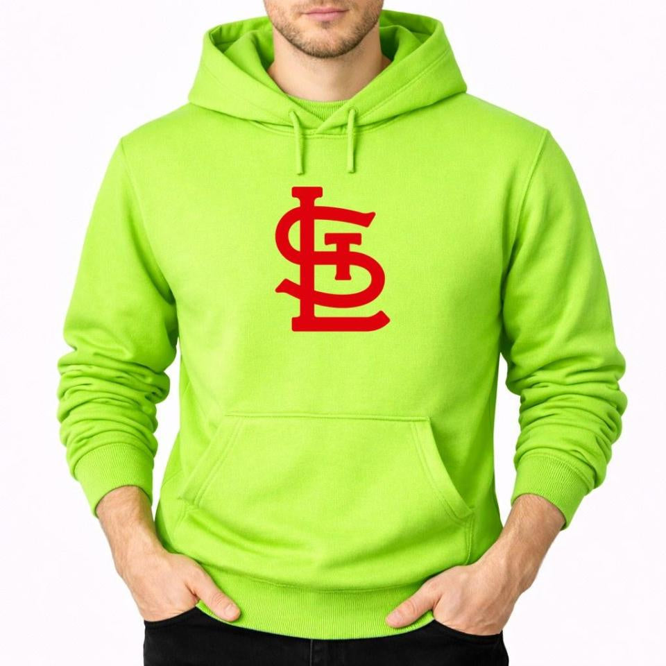 Men's St. Louis Cardinals Pullover Hoodie - Lime Green