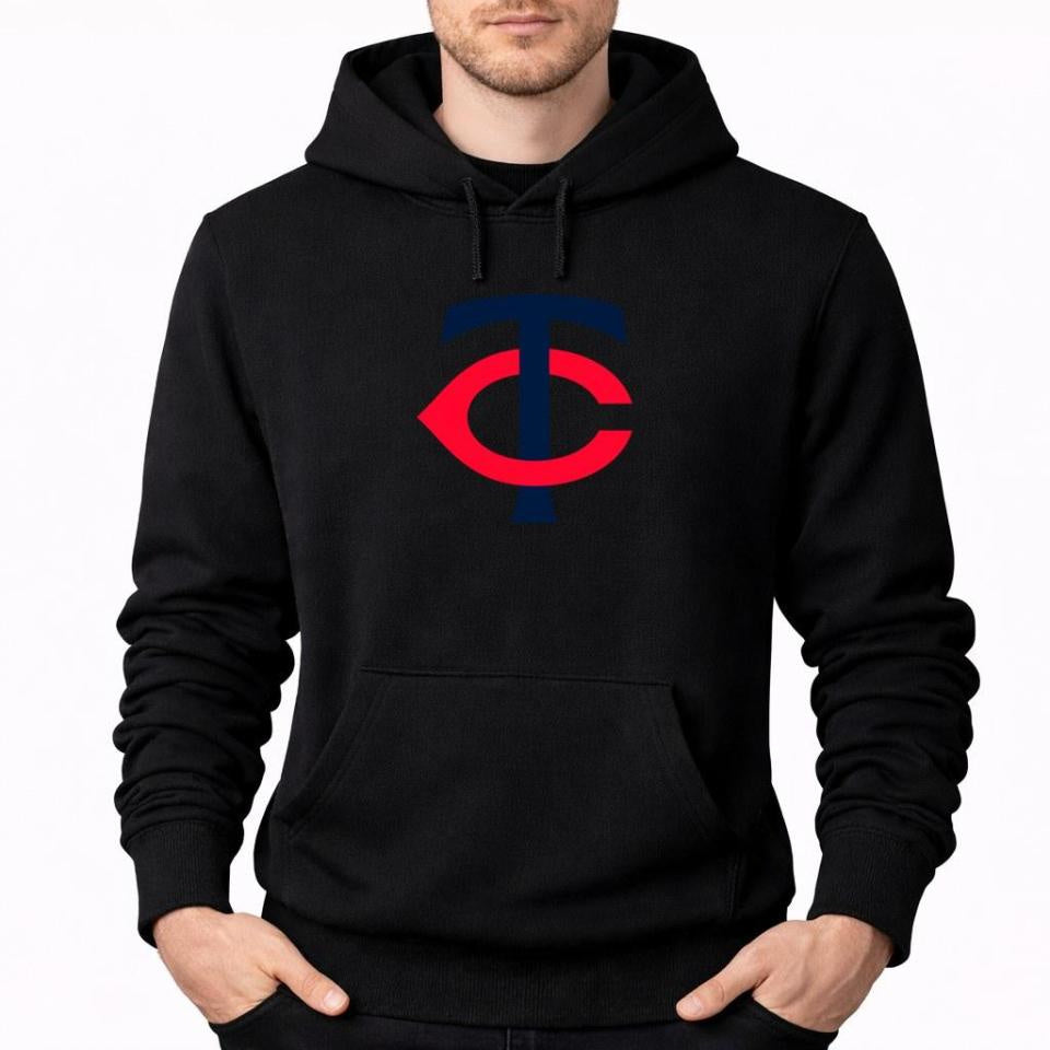 Men's Minnesota Twins Pullover Hoodie - Black