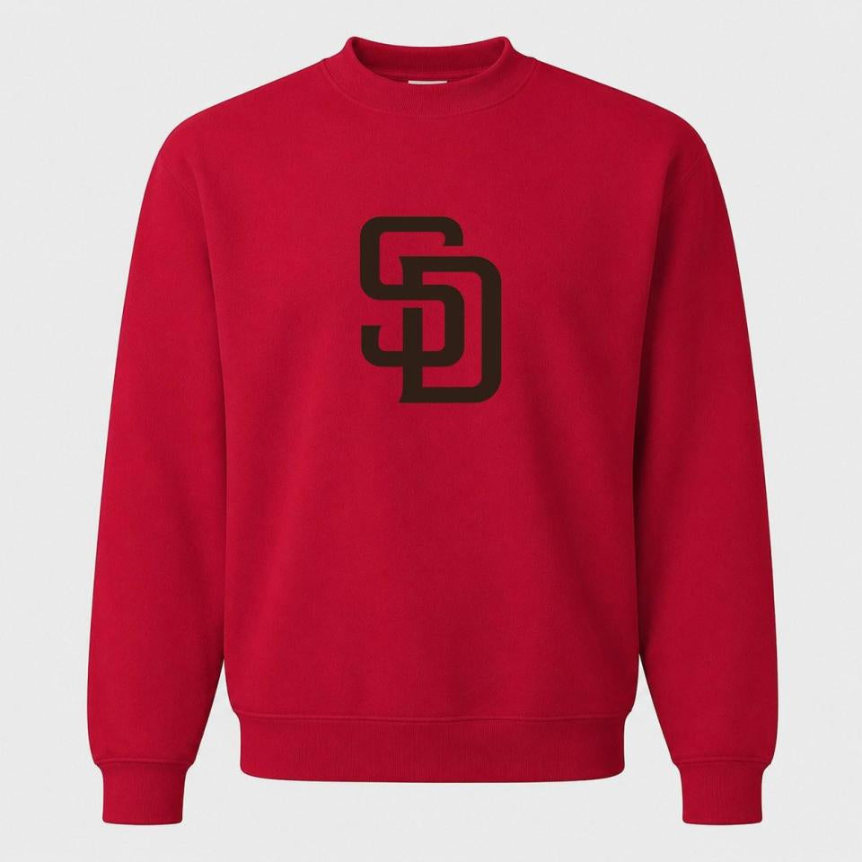 Men's San Diego Padres Crewneck Sweatshirt - Red