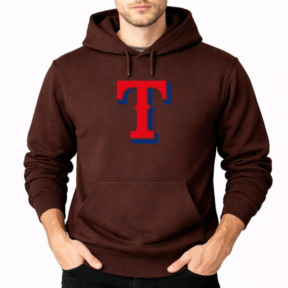 Men's Texas Rangers Pullover Hoodie - Brown