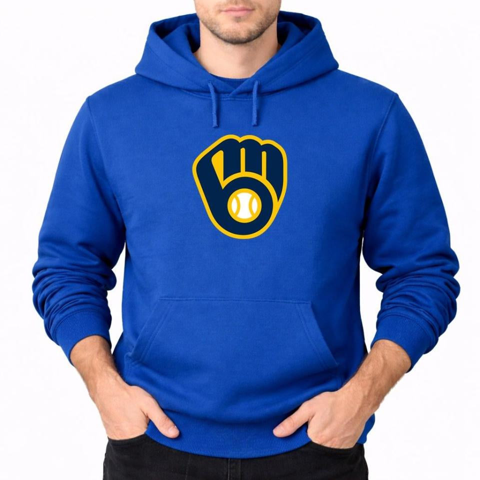 Men's Milwaukee Brewers Pullover Hoodie - Royal Blue