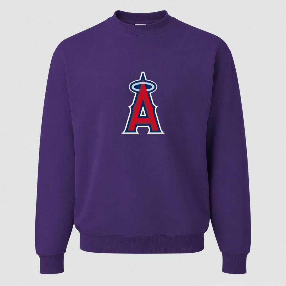 Men's Los Angeles Angels Crewneck Sweatshirt - Purple