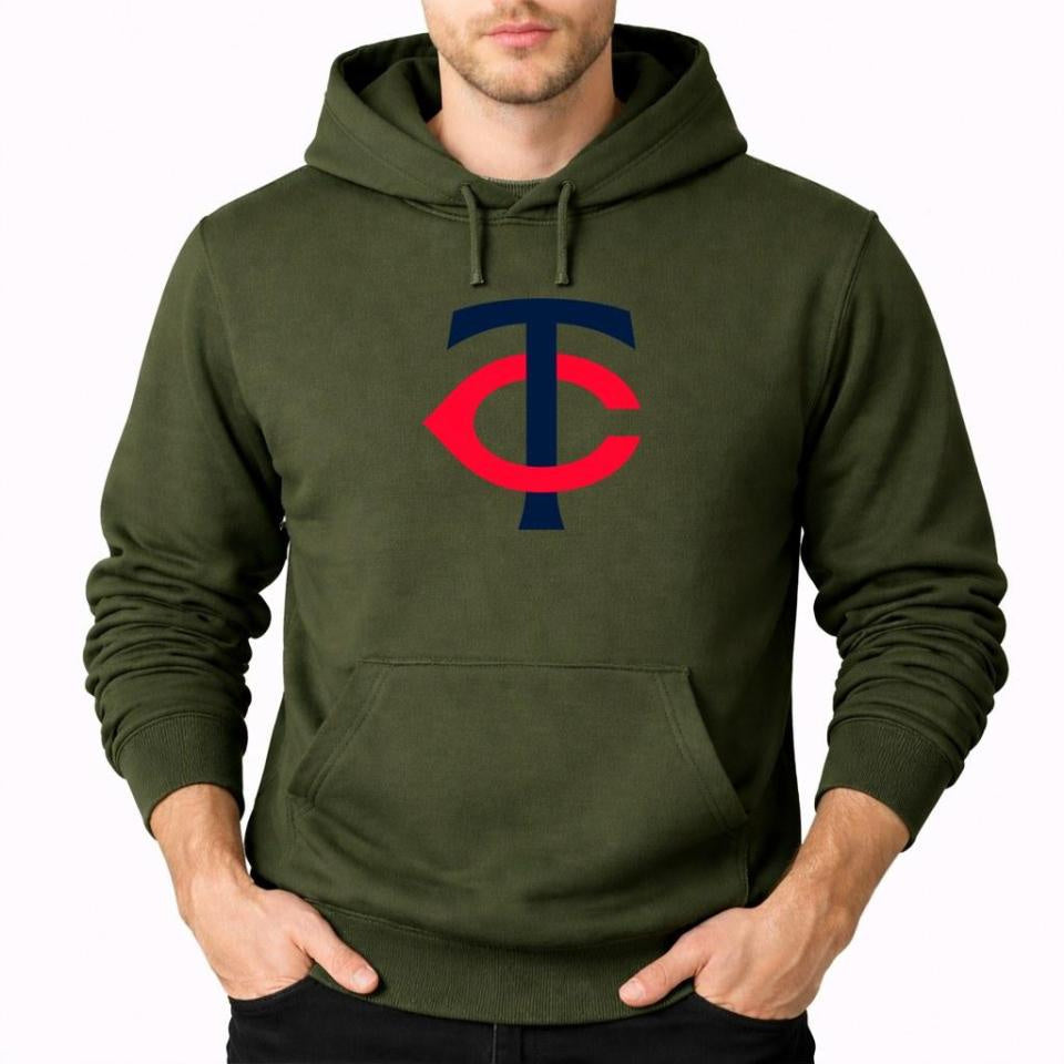 Men's Minnesota Twins Pullover Hoodie - Army Green