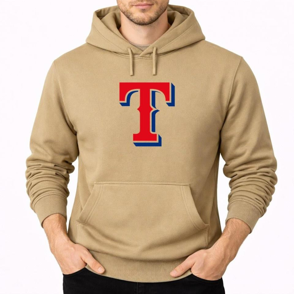 Men's Texas Rangers Pullover Hoodie - Tan