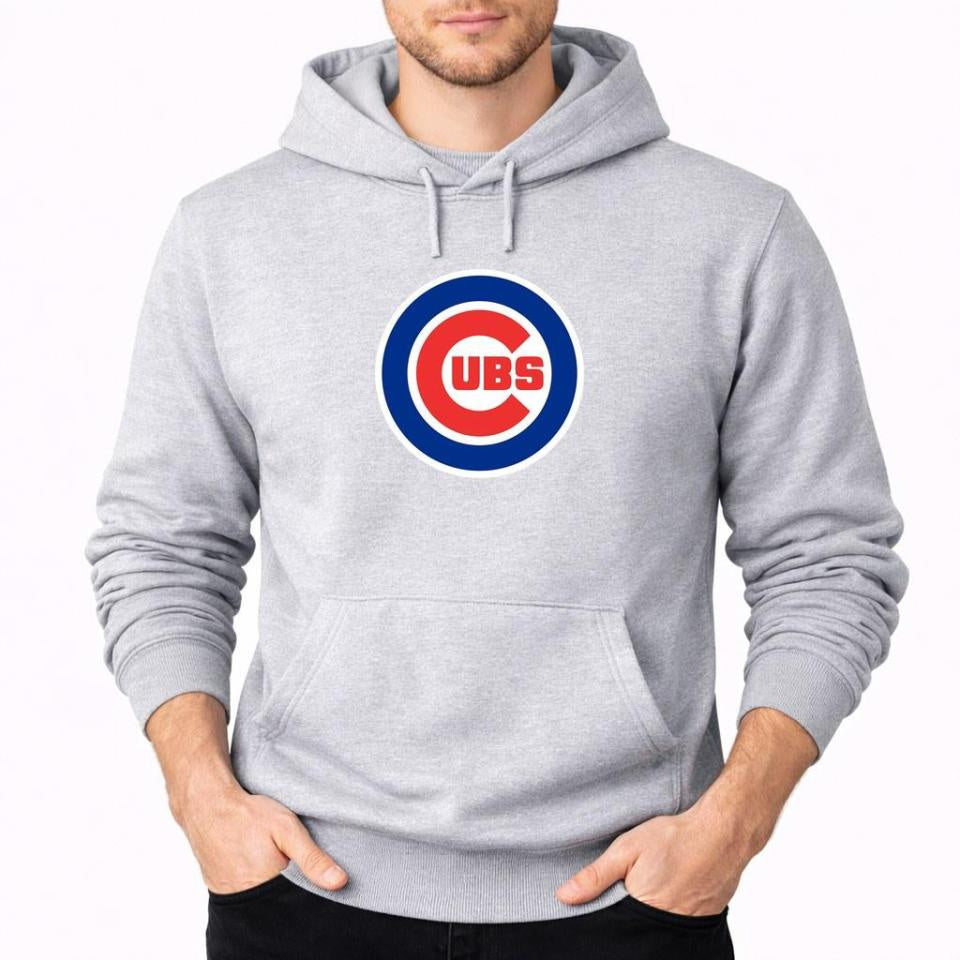 Men's Chicago Cubs Pullover Hoodie - Gray