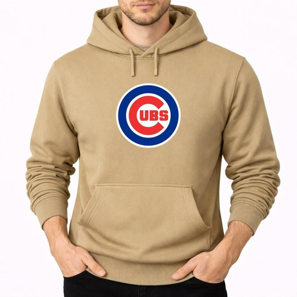 Men's Chicago Cubs Pullover Hoodie - Tan