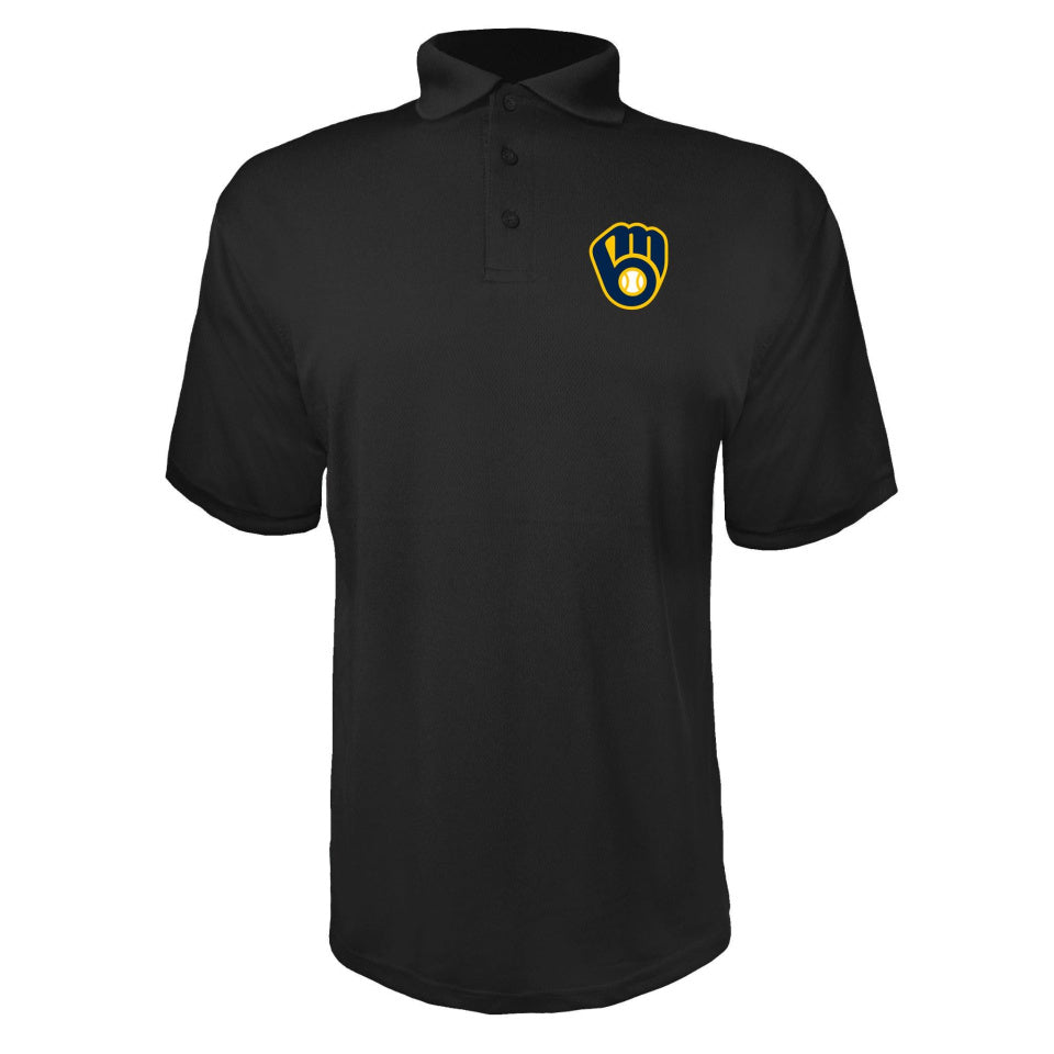 Men's Milwaukee Brewers Polyester Polo - White