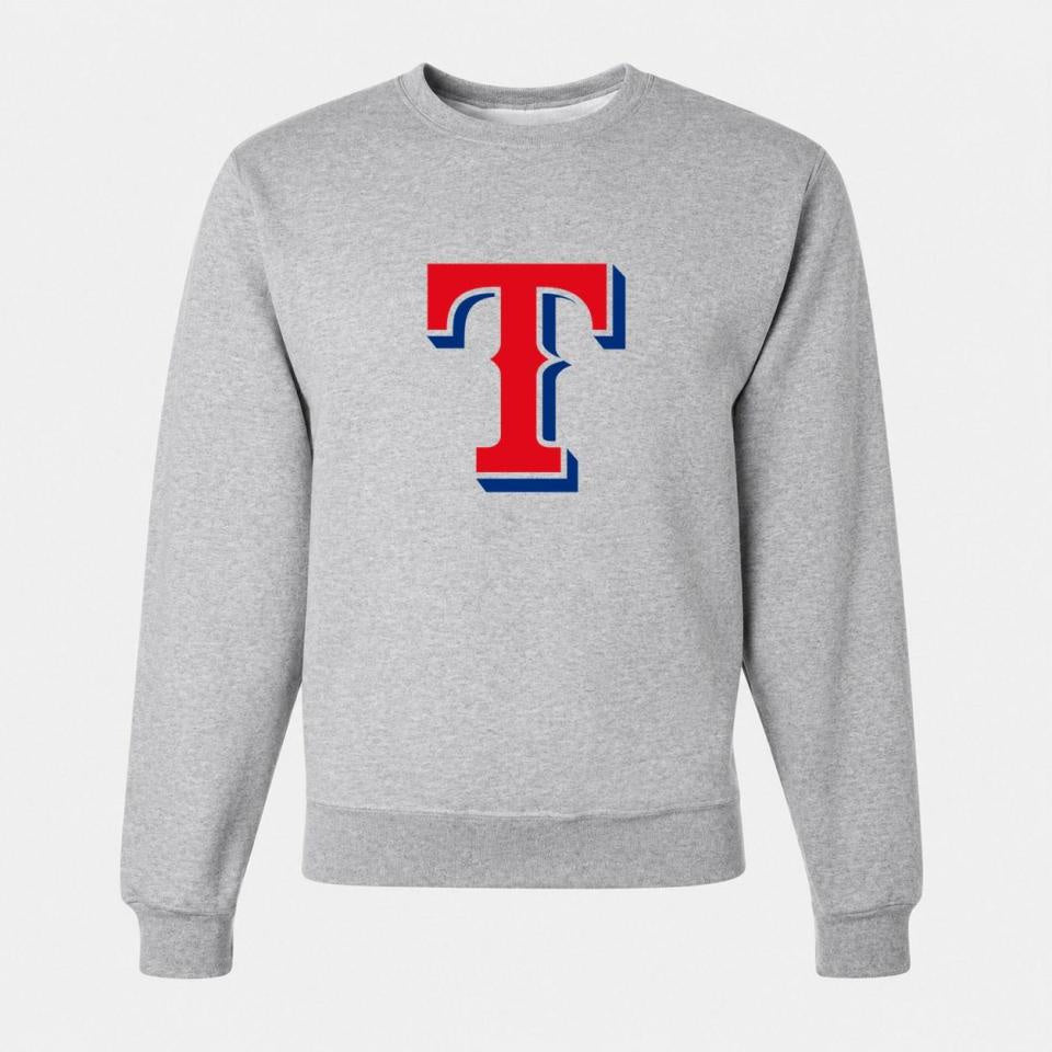 Men's Texas Rangers Crewneck Sweatshirt - Gray
