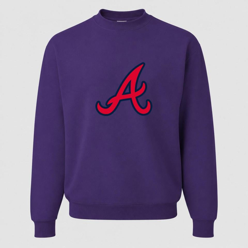 Men's Atlanta Braves Crewneck Sweatshirt - Purple