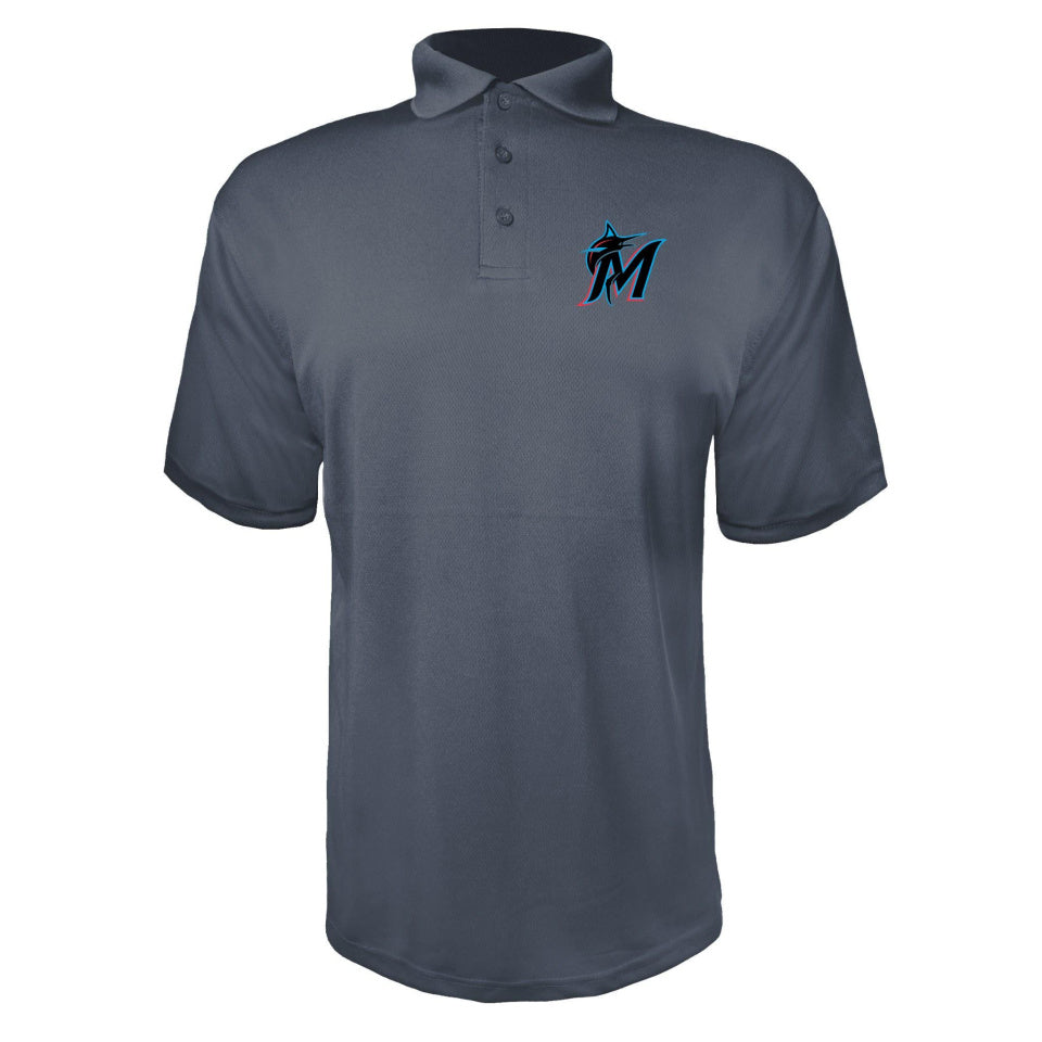 Men's Miami Marlins Quarter Zip - Black
